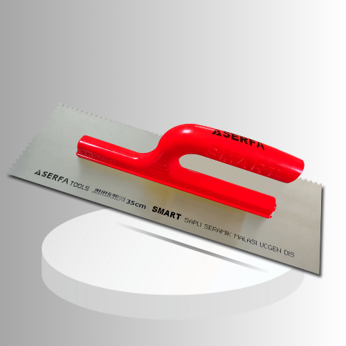 35 cm Red Smart V Notched Trowel Spring Steel